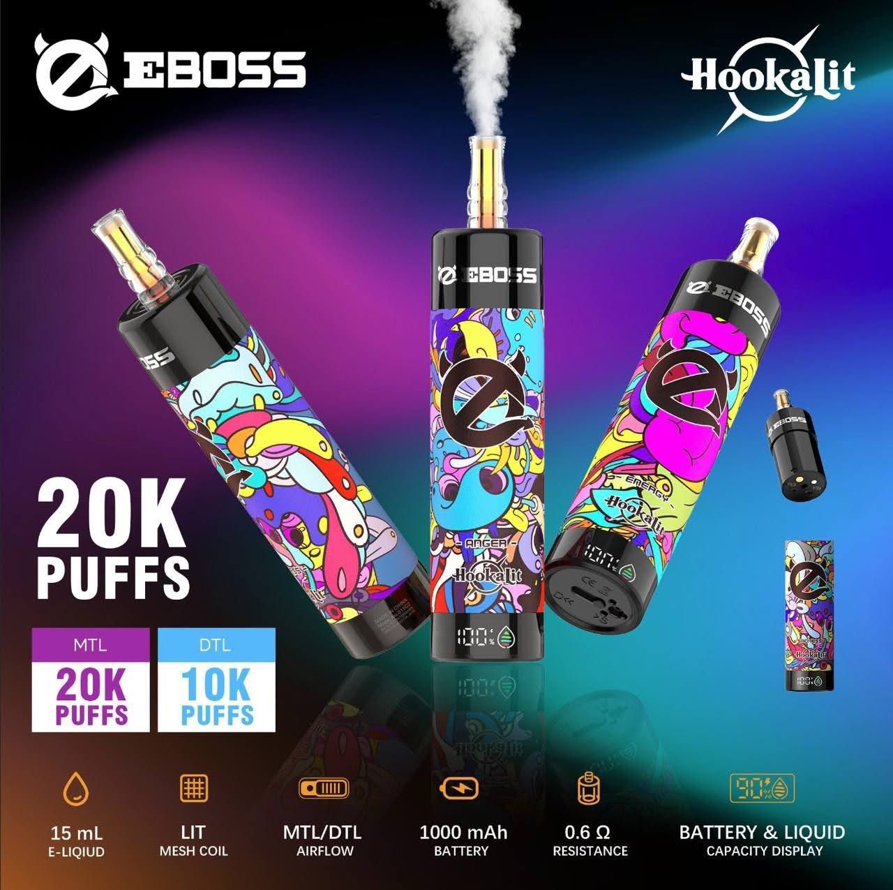 EBOSS HOOKALIT X DEVICE 15ML FREEBASE - Image 2