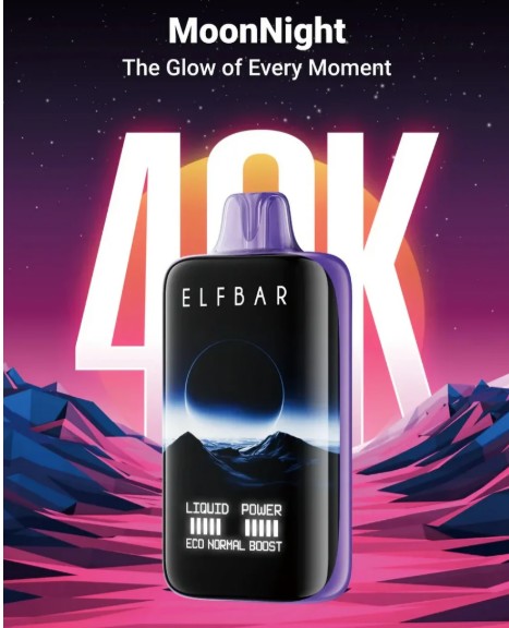 ELF BAR MOON LIGHT 40000 Puffs Disposable Vape – 40,000 Puffs, Rechargeable - Image 3