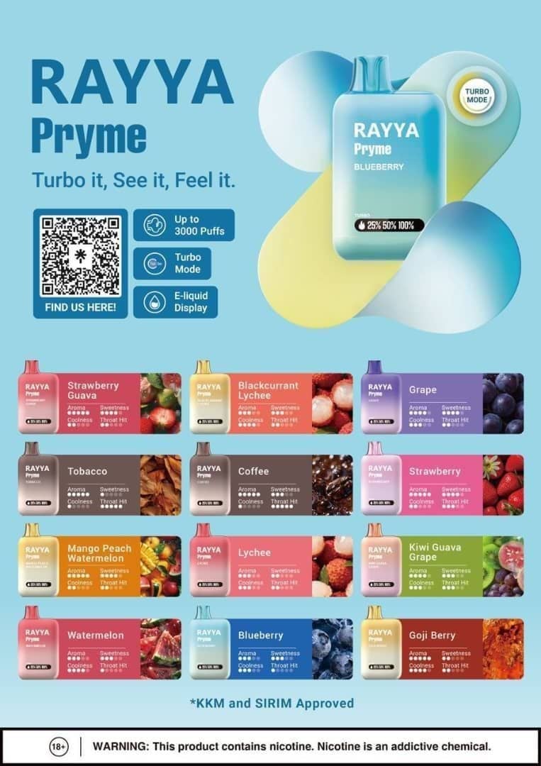 RAYYA PRYME 3000 PUFFS DISPOSABLE - Image 2