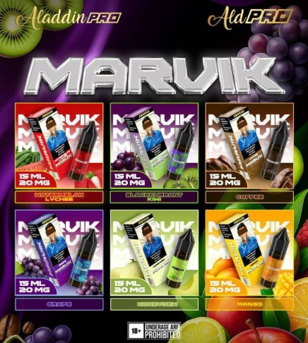 Aladdin Pro PE511 MARVIK FLAVOR 18K 18000 Puffs DSP Pod Fullset and Cartridge - Image 3
