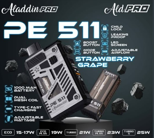 ALADDIN PRO PE511 18K 18000PUFF FULL SET WITH STARTER KIT - Image 2