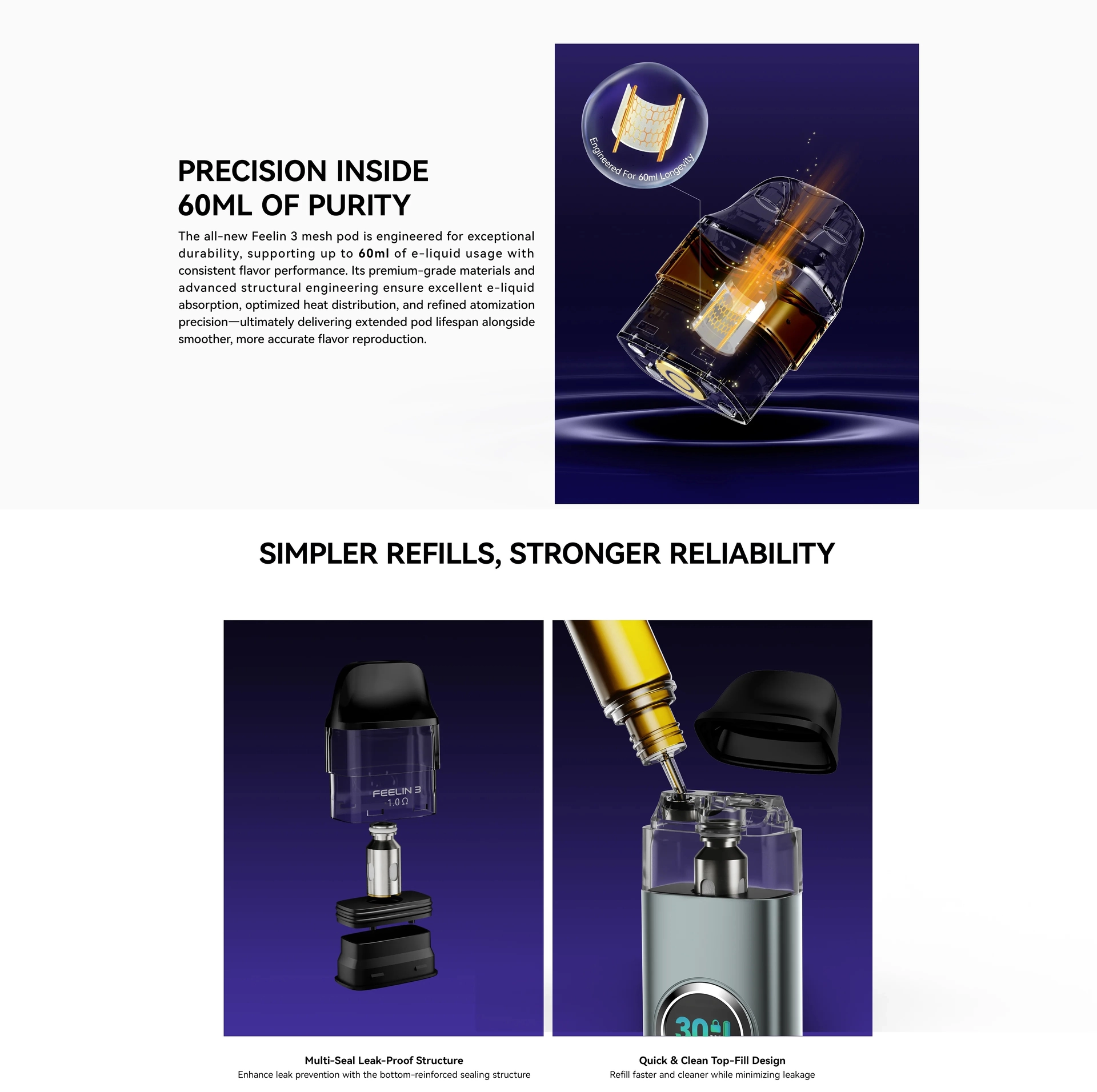Nevoks Feelin 3 Kit (SPL Coil Version) – 1500mAh, 5–30W, Type-C Fast Charging - Image 4