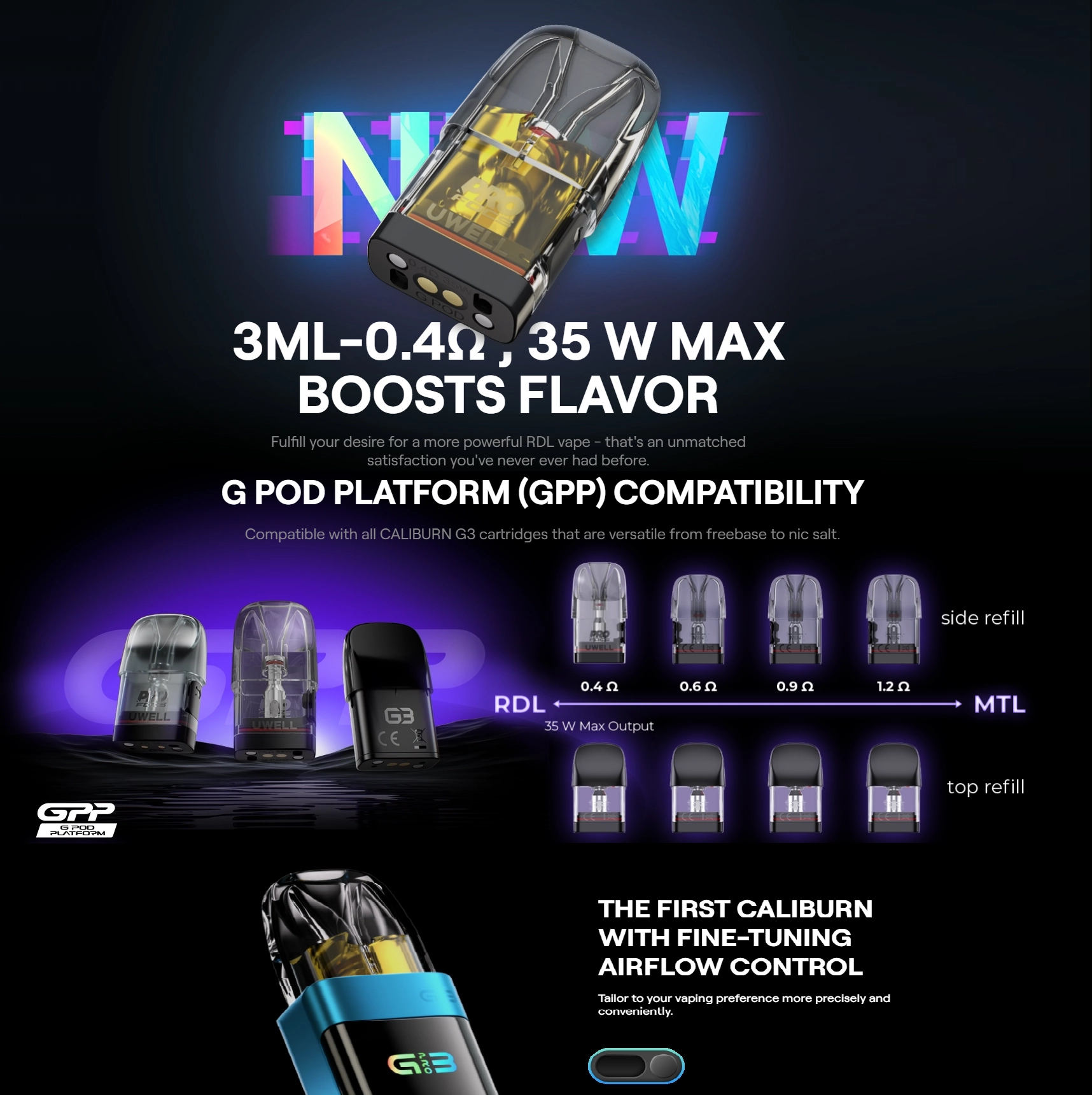 Uwell Caliburn G3 Pro Pod Kit - Image 5