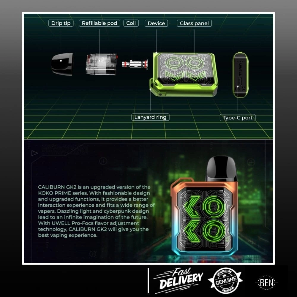 Uwell Caliburn GK2 Pod Kit - Image 4