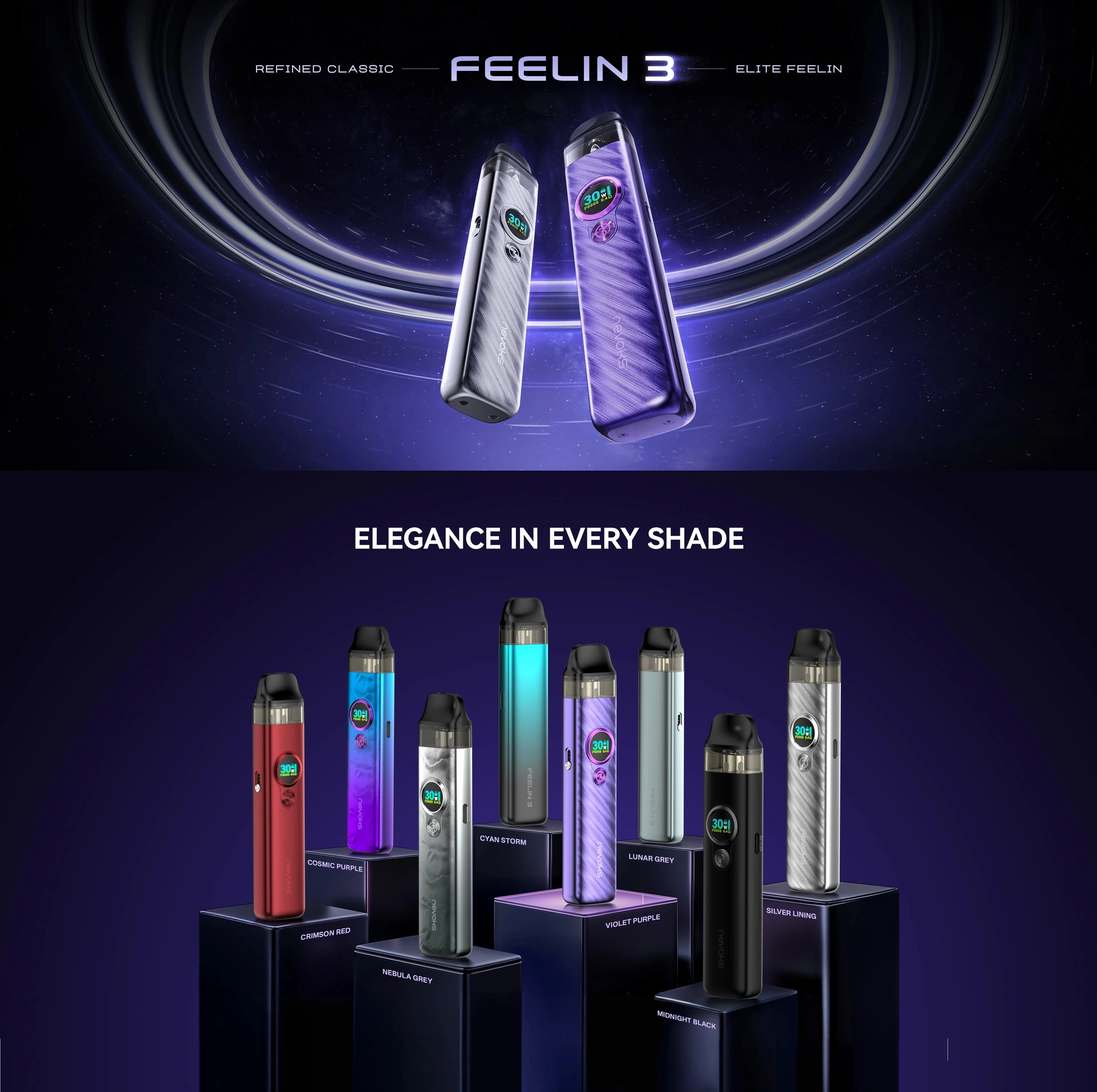Nevoks Feelin 3 Kit (SPL Coil Version) – 1500mAh, 5–30W, Type-C Fast Charging