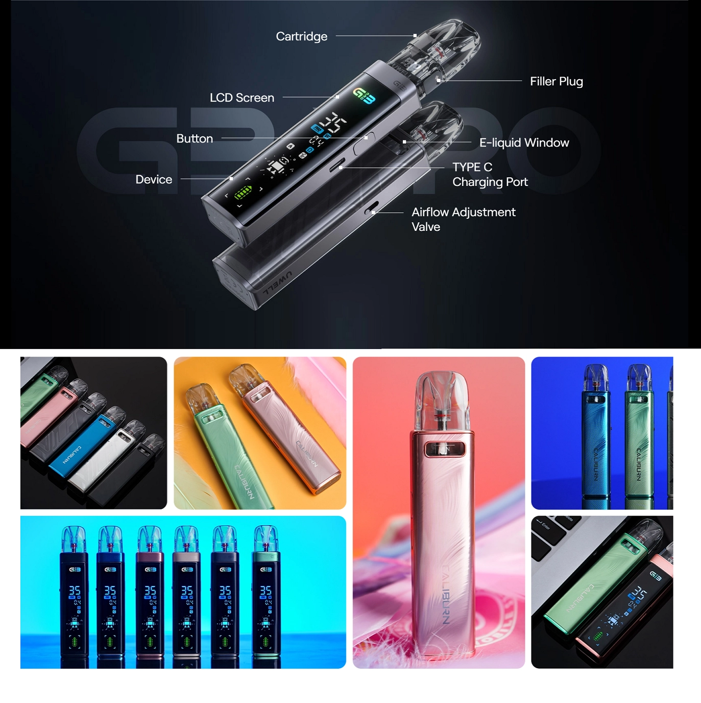 Uwell Caliburn G3 Pro Pod Kit - Image 3